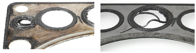 неиспавные прокладки ГБЦ в двигателях серии OM 457/OM 460