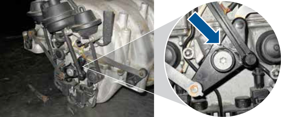 Картина повреждения: поломка в системе тяг и рычагов переключения