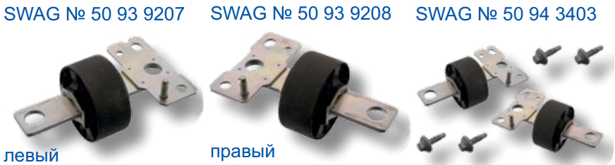 Сайлентблоки продольного рычага SWAG 