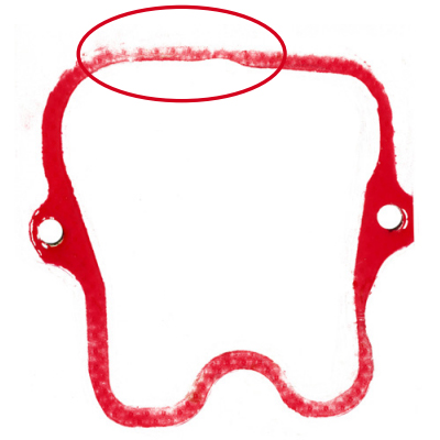 Результат припрессовки прокладки OE 51.03905.0135